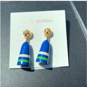 TORY BURCH "BLUE BUOY" EARRINGS $95 BRAND BNWT❣️💙